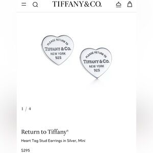 Tiffany & Co. Return to Tiffany silver heart tag stud earrings